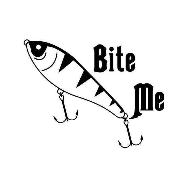 Download Bite Me Fish Fishing Lure Decal Sticker Decalfly