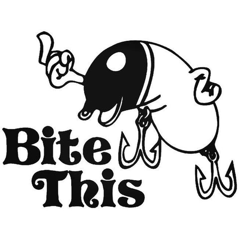 Download Bite This Fish Fishing Lure Decal Sticker Decalfly