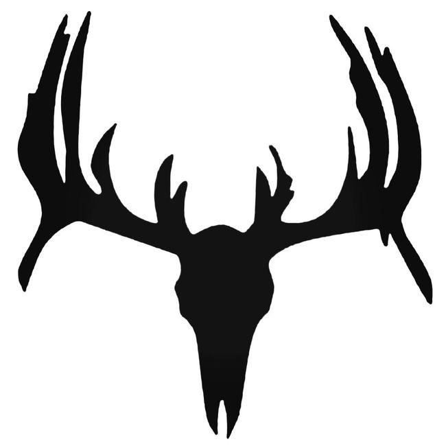 Buck Antlers Skull Style Vinyl Decal Sticker – Decalfly