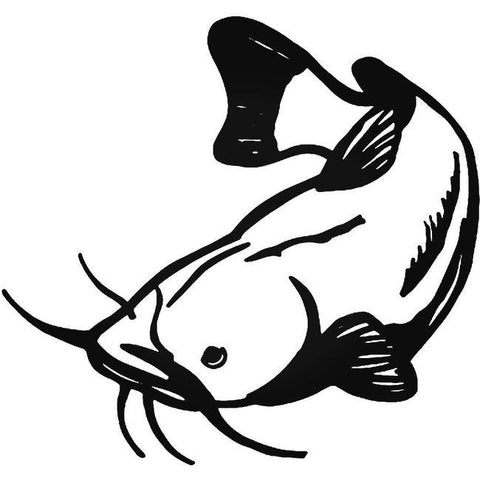 Catfish Fishing Fish Hook Decal Sticker – Decalfly