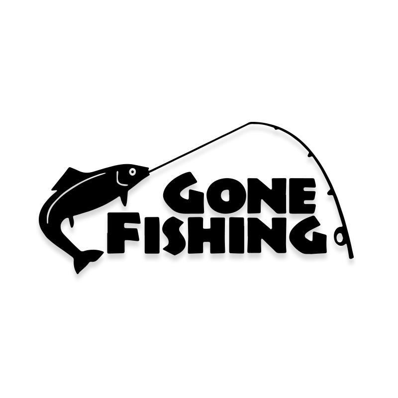 Download Gone Fishing Car Decal Sticker Decalfly