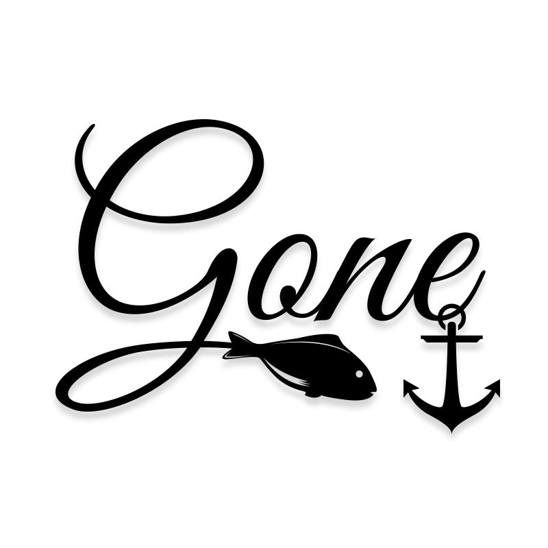 Download Gone Fishing Decal Sticker - Decalfly