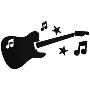 guitar music decal sticker decalfly