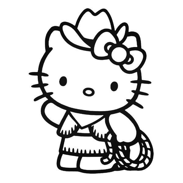 Hello Kitty Cowgirl Decal Sticker – Decalfly