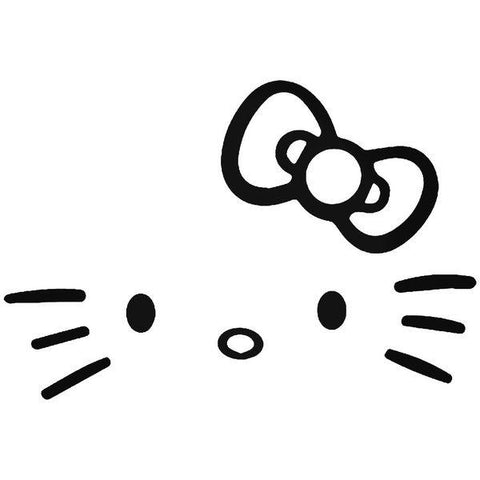 Hello Kitty Face Bow Tie Decal Sticker – Decalfly