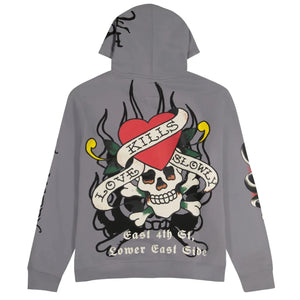 Love Kills Slowly Skull Zip Up - epicstores