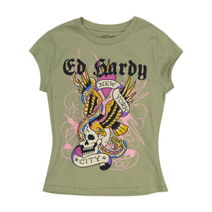 Ed Hardy Women's NYC Skull Cap Tee - epicstores