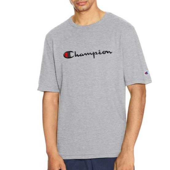 champion men's cotton script logo tee