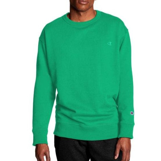 champion men's powerblend fleece pullover crew