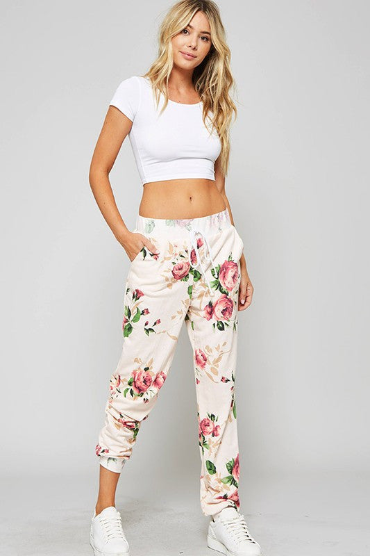 floral jogger pants