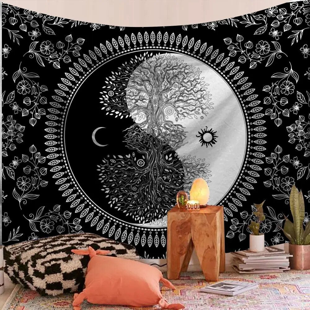 Sun & Moon Mandala Tapestry