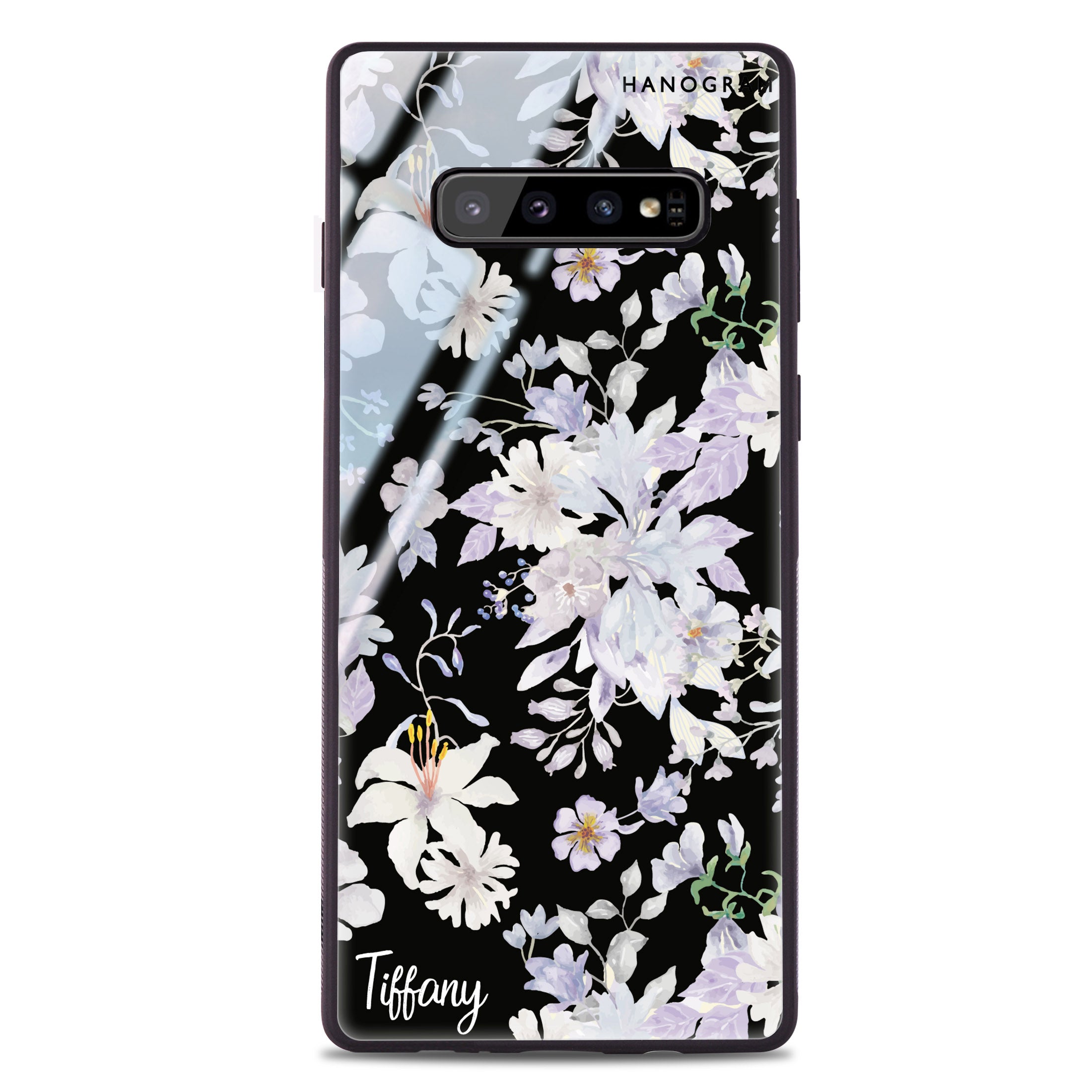 Moth pattern on dark grey Samsung S10 Case