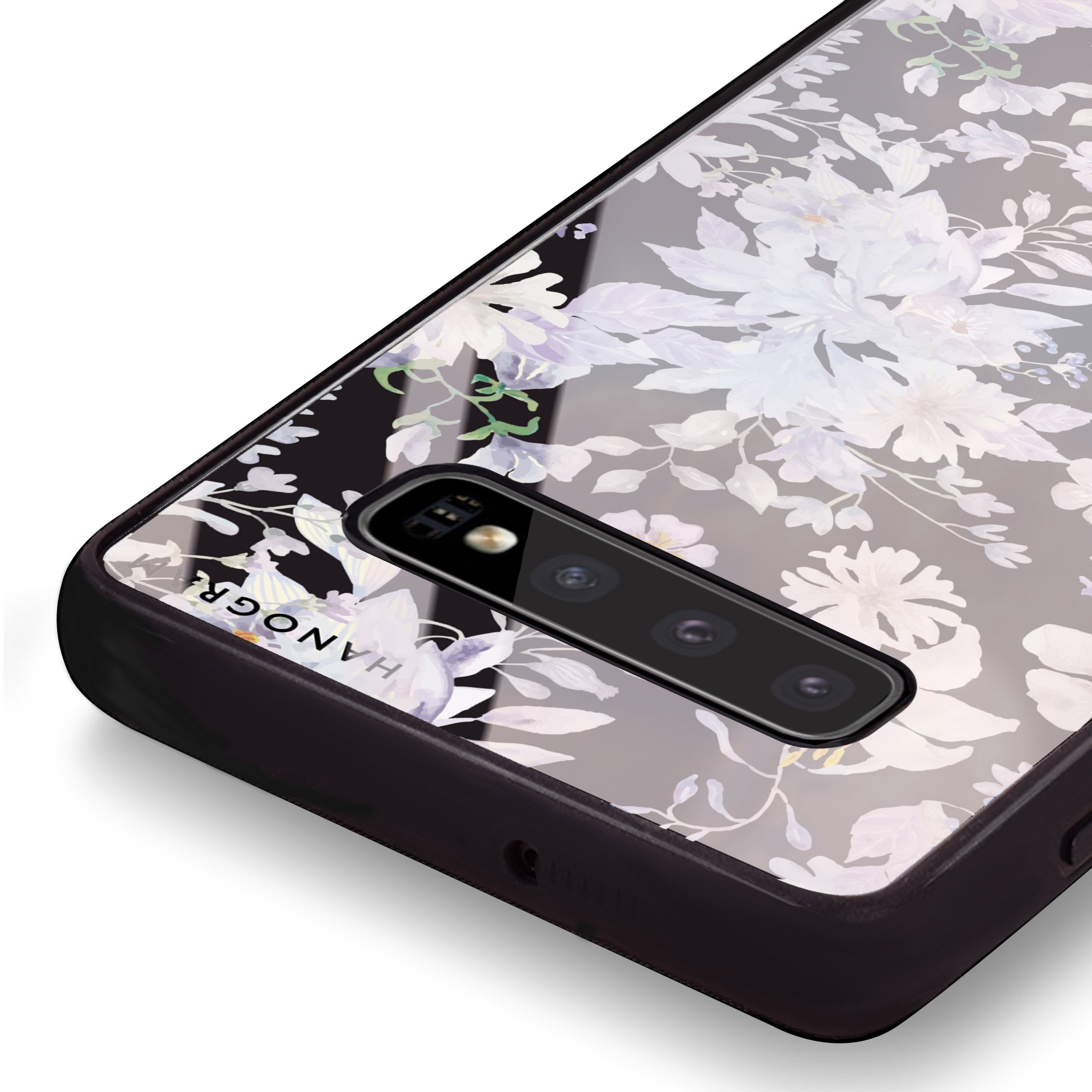 Moth pattern on dark grey Samsung S10 Case