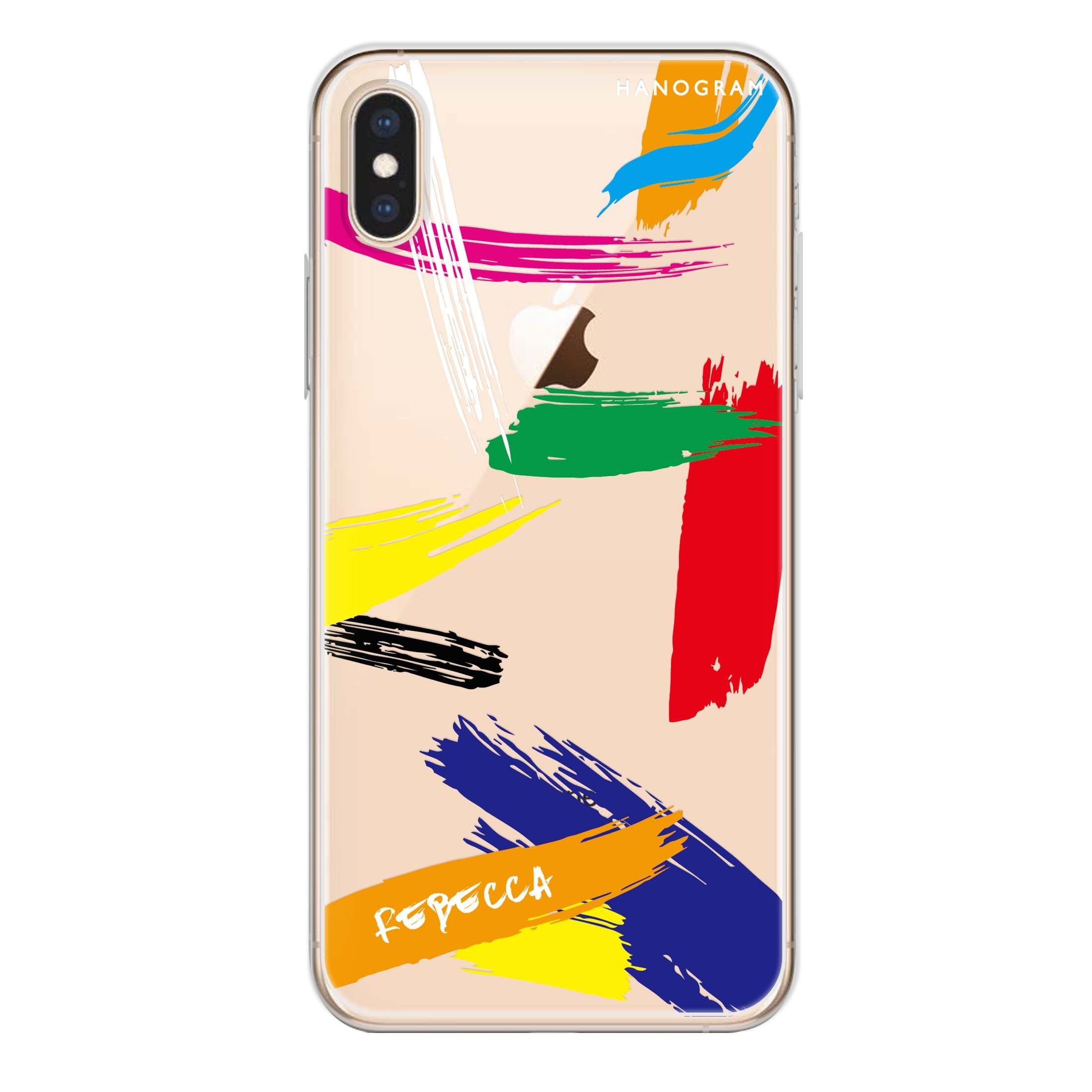 Brush Paint Iphone X Soft Clear Case Custom Phone Case