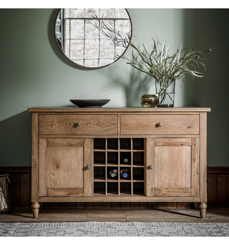 Country Large Oak Sideboard W1305 x D450 x H800mm