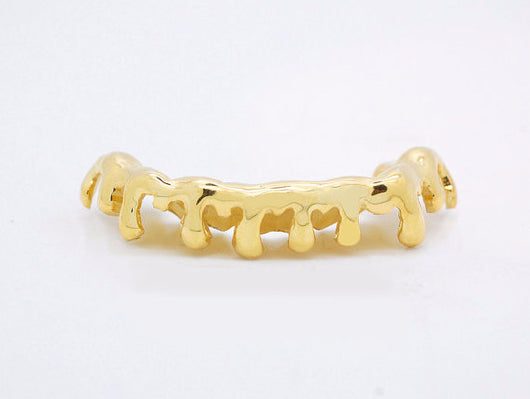 Custom 8 Piece Drip Style Sterling Silver 10k 14k Plated Gold Grillz G Fanatics365