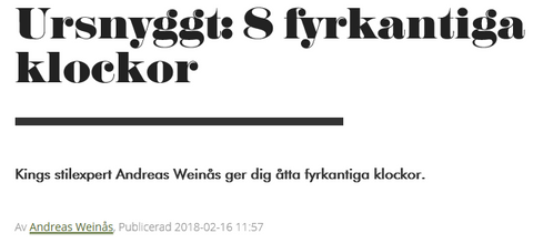 Fyrkantiga klockor herr - Rektangulära Herrklockor -  SÖNER