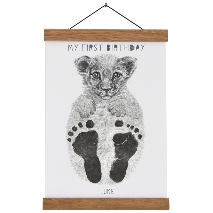 My First Birthday Personalised Baby Footprint Kit Lucy Coggle