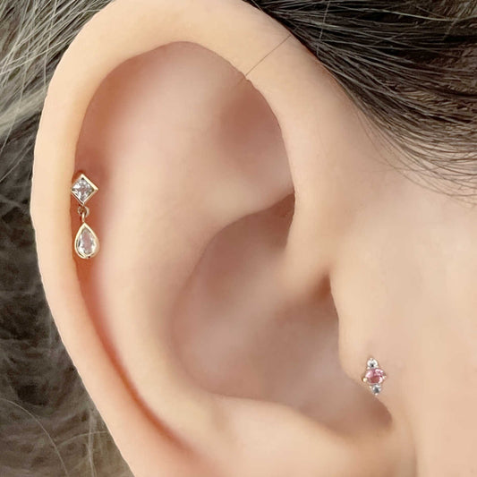 Opal Dangle Helix, Tragus Earring