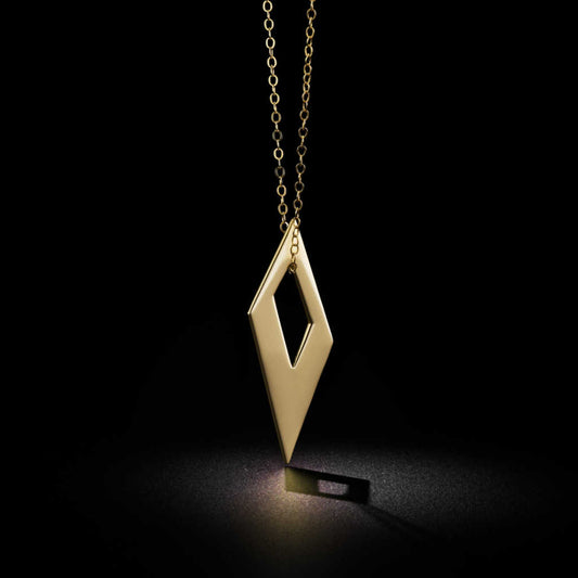 14k Gold V Shape Necklace, Triangle Chevron Jewelry, Gold V