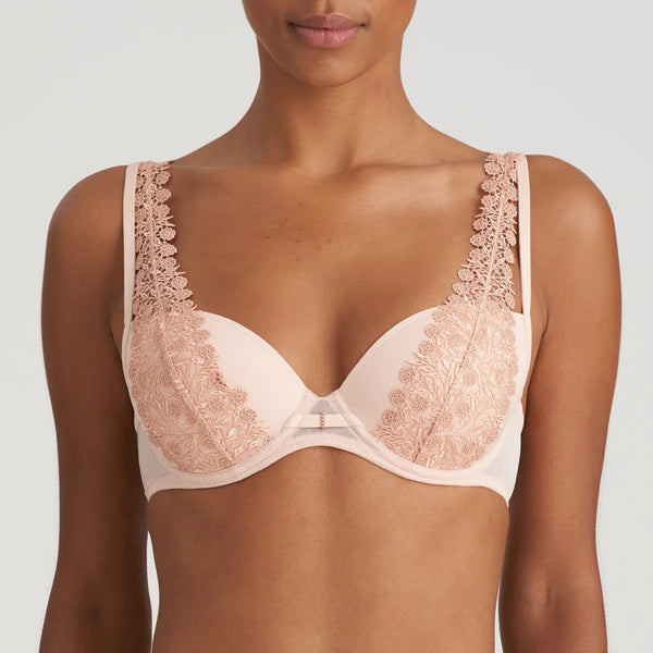 Marie Jo Danae Padded Plunge Bra - Pinot Rose