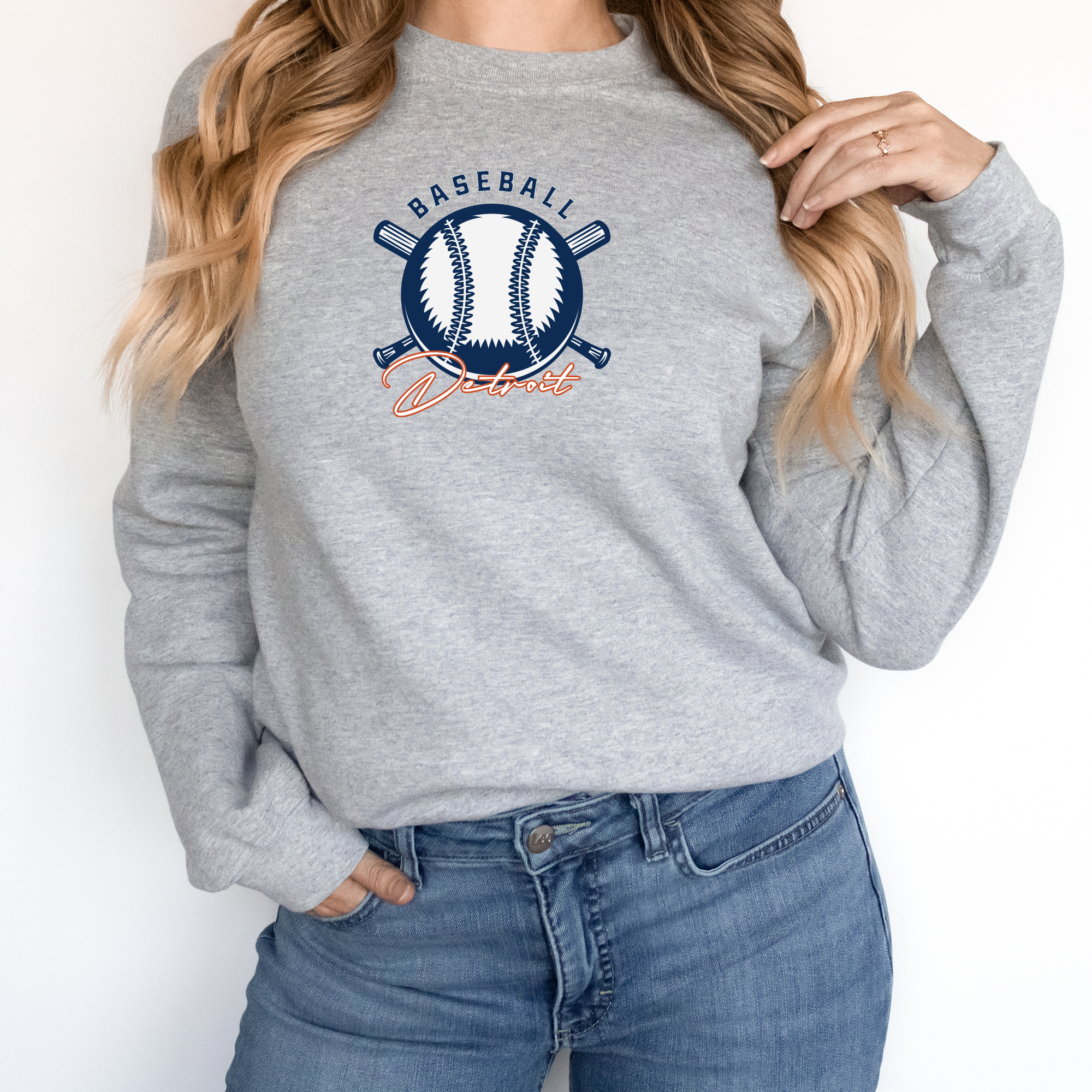 Image of "Baseball In The D" Relaxed Fit Long Sleeve Unisex T-Shirt