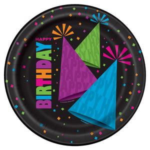 Neon Party Round - Dinner Plates