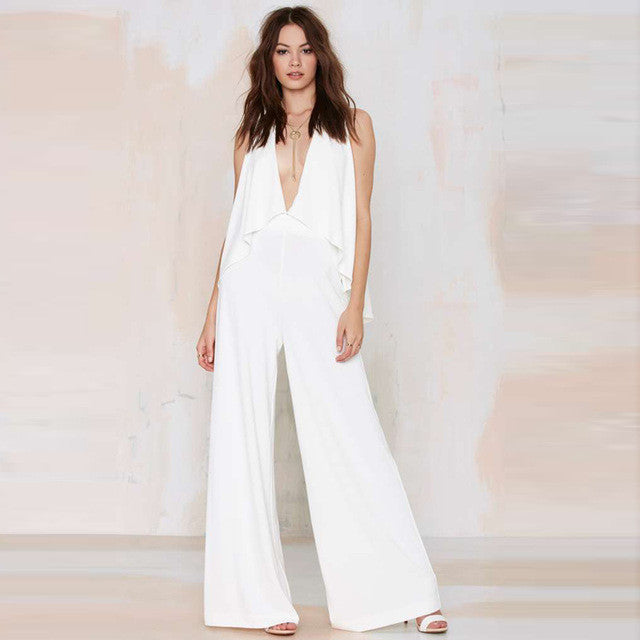 wide leg jumpsuit for a wedding