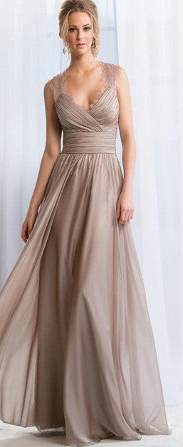 lace chiffon bridesmaid dress