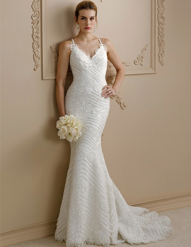 lace racerback wedding dress