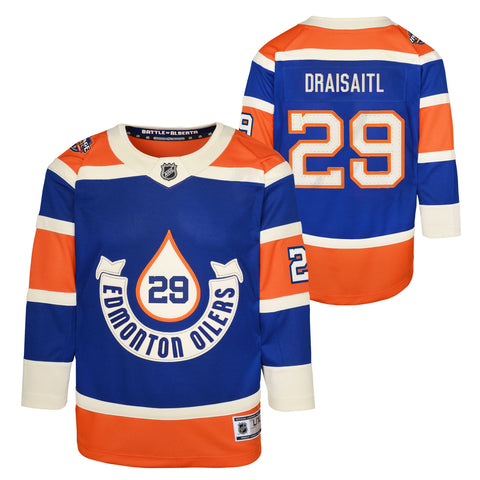 Edmonton Oilers 29 Leon Draisaitl Navy Blue Hockey Jersey Size 52