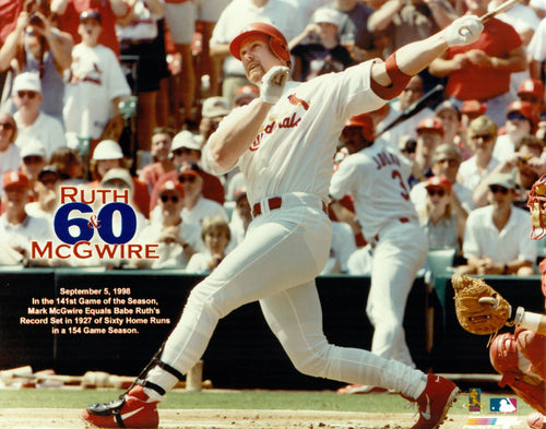 Mark McGwire Saint Louis Cardinals 62 Home Runs Baseball 8x10 Color Photo I