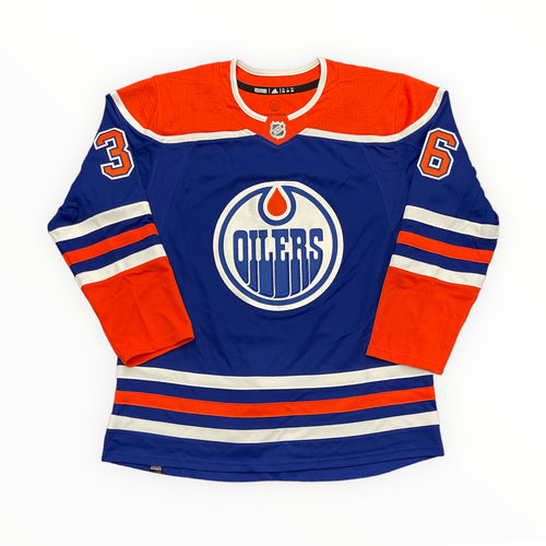 Andy Moog Edmonton Oilers Signed Blue Vintage Pro Jersey – Pro Am Sports