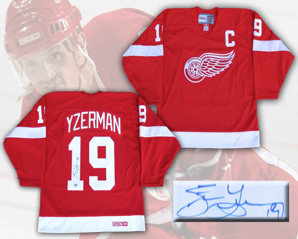 signed yzerman jersey