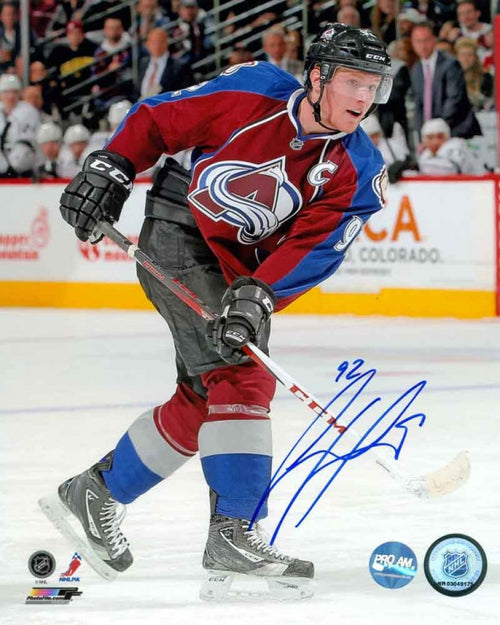 Nathan MacKinnon Colorado Avalanche Autographed Deluxe Framed 8 x 10 Burgundy Jersey Skating Photograph