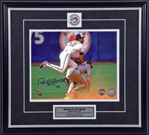 Sandy & Roberto Alomar Jr Signed Framed 8x10 Photo Blue Jays Indians Auto  Coa