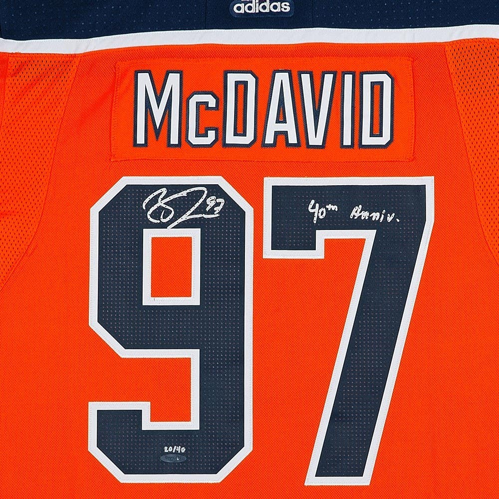 connor mcdavid signed oilers jersey