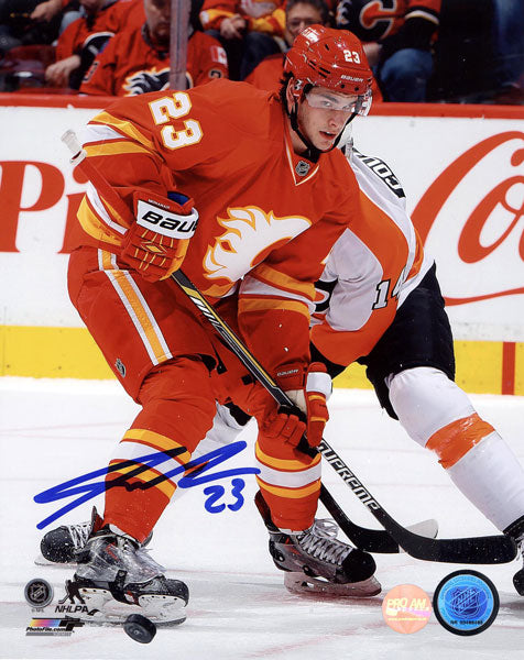 Sean Monahan Signed Calgary Flames Battle Of Alberta 11x14 Photo