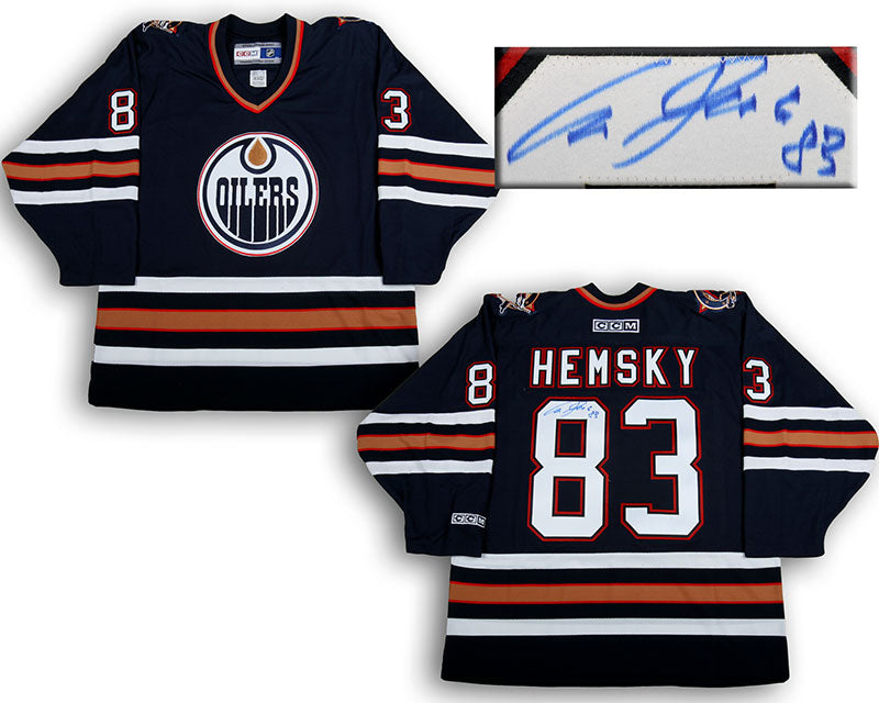 signed oilers jersey