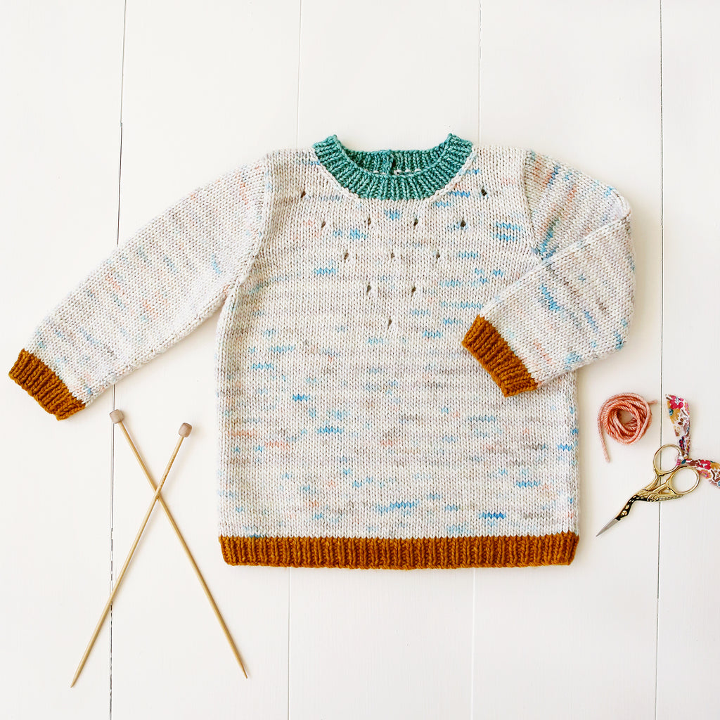 Baby Toddler Iris Pullover Knitting Pattern