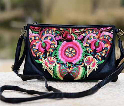 Bohemian Embroidered Bag Boho Vintage Gypsy Ethnic Patch Festival Hobo ...