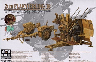 Afv Club Military 1 35 German 2cm Flak 38 Anti Aircraft Gun W Tow Trai Internet Hobbies