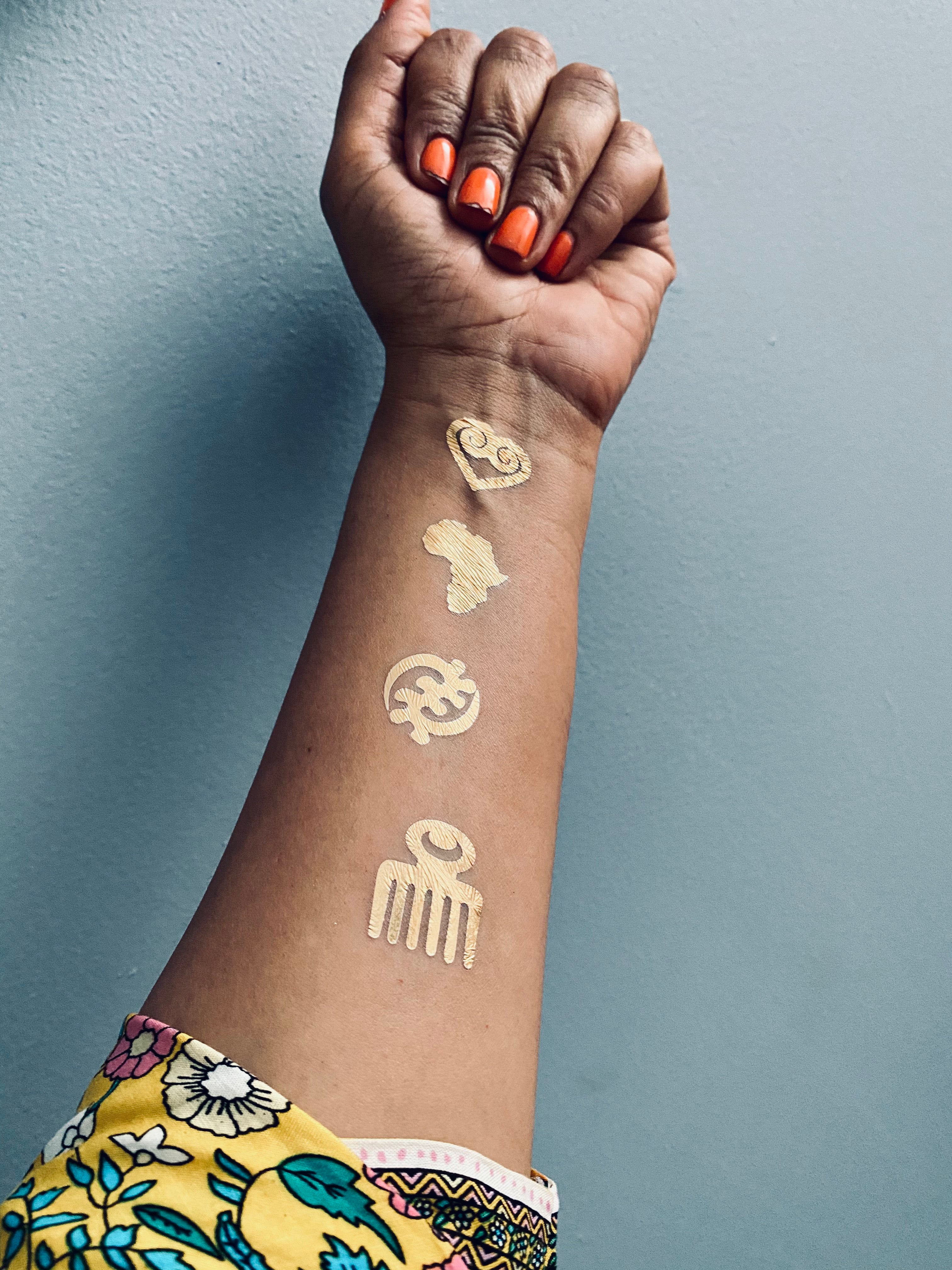 African Symbol Tattoo On Wrist