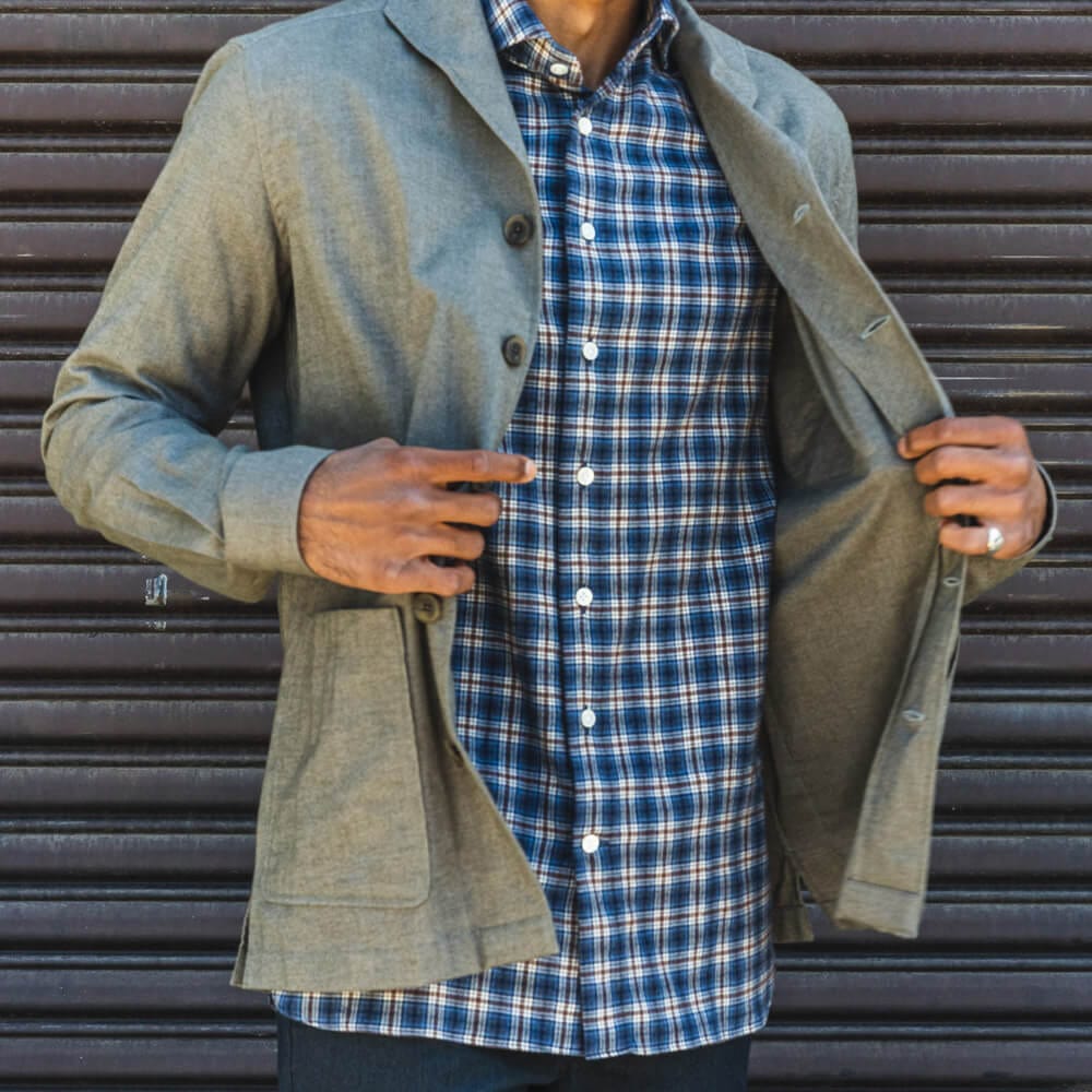 Dark Beige Chambray Shirt