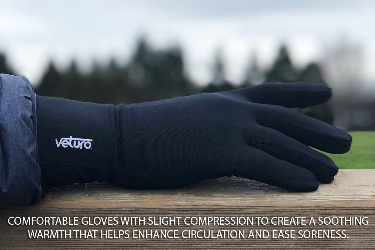 Infrared Fleece Gloves 405 Grip - Black - Soft and Cozy – Gloves for  Therapy by Veturo