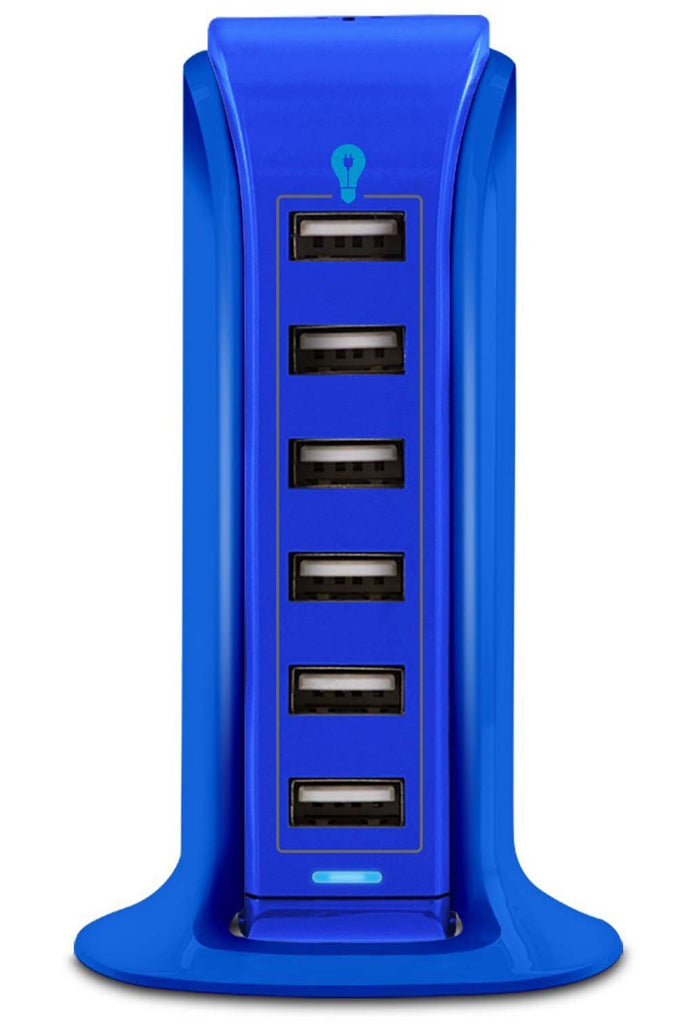 aduro powerup 6 usb port 30w smart charging tower