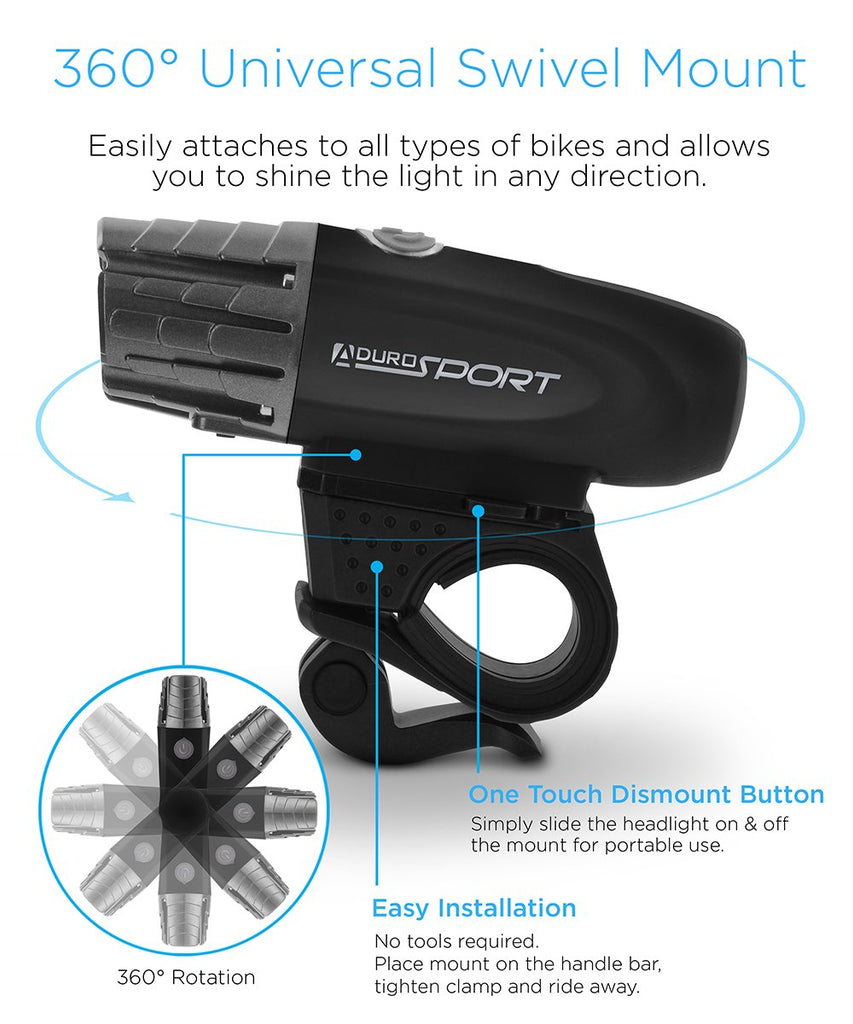 ADURO Sport Rechargeable Bicycle LED 