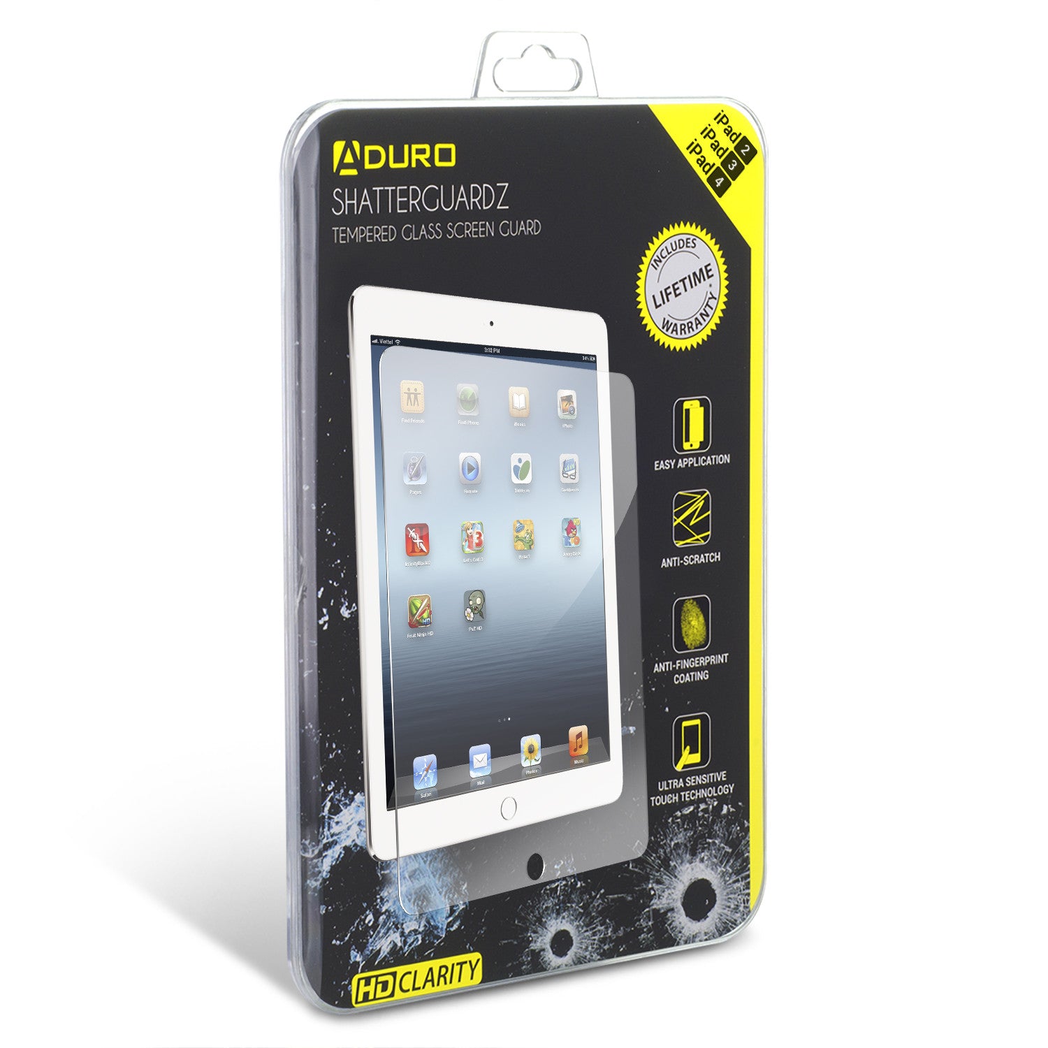 Achternaam Sporten Toevlucht SHATTERGUARDZ Tempered Glass Screen Protector: iPad 2/3/4 – Aduro Products