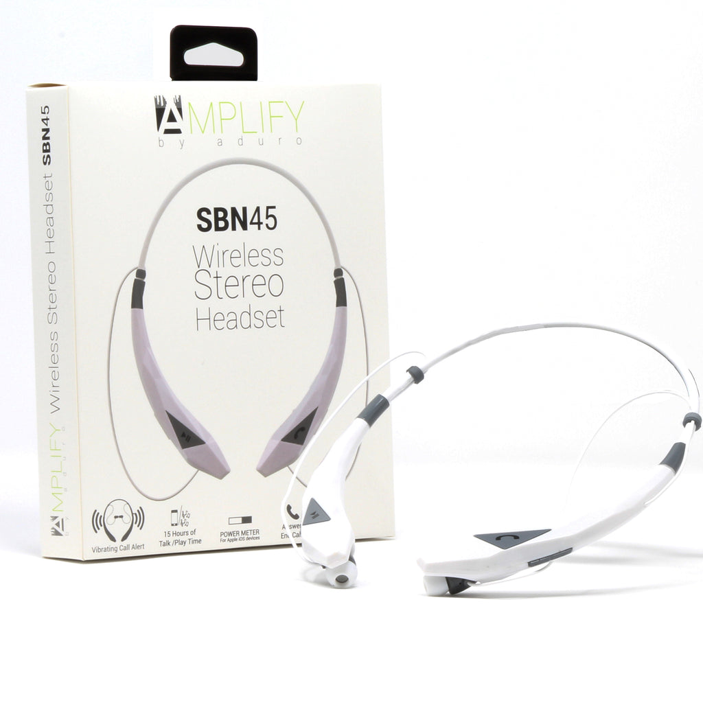 aduro amplify neckband bluetooth headphones with mic sbn25