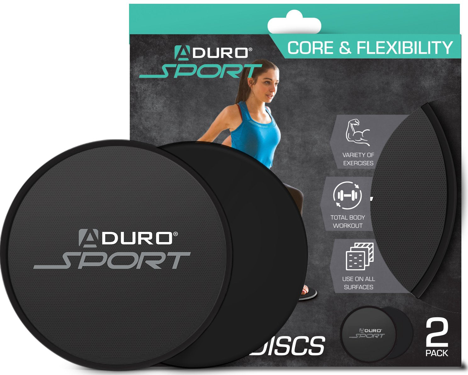 2PCS Core Exercise Sliders - Dual Sided Gliding Discs for Home Fitness  Workout